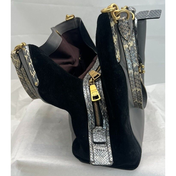 Coach Restored Dalton 31 In Colorblock Snakeskin - Picture 7 of 13